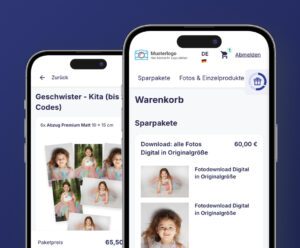fotograf.de Software-Screenshot des Shop-Workflows.